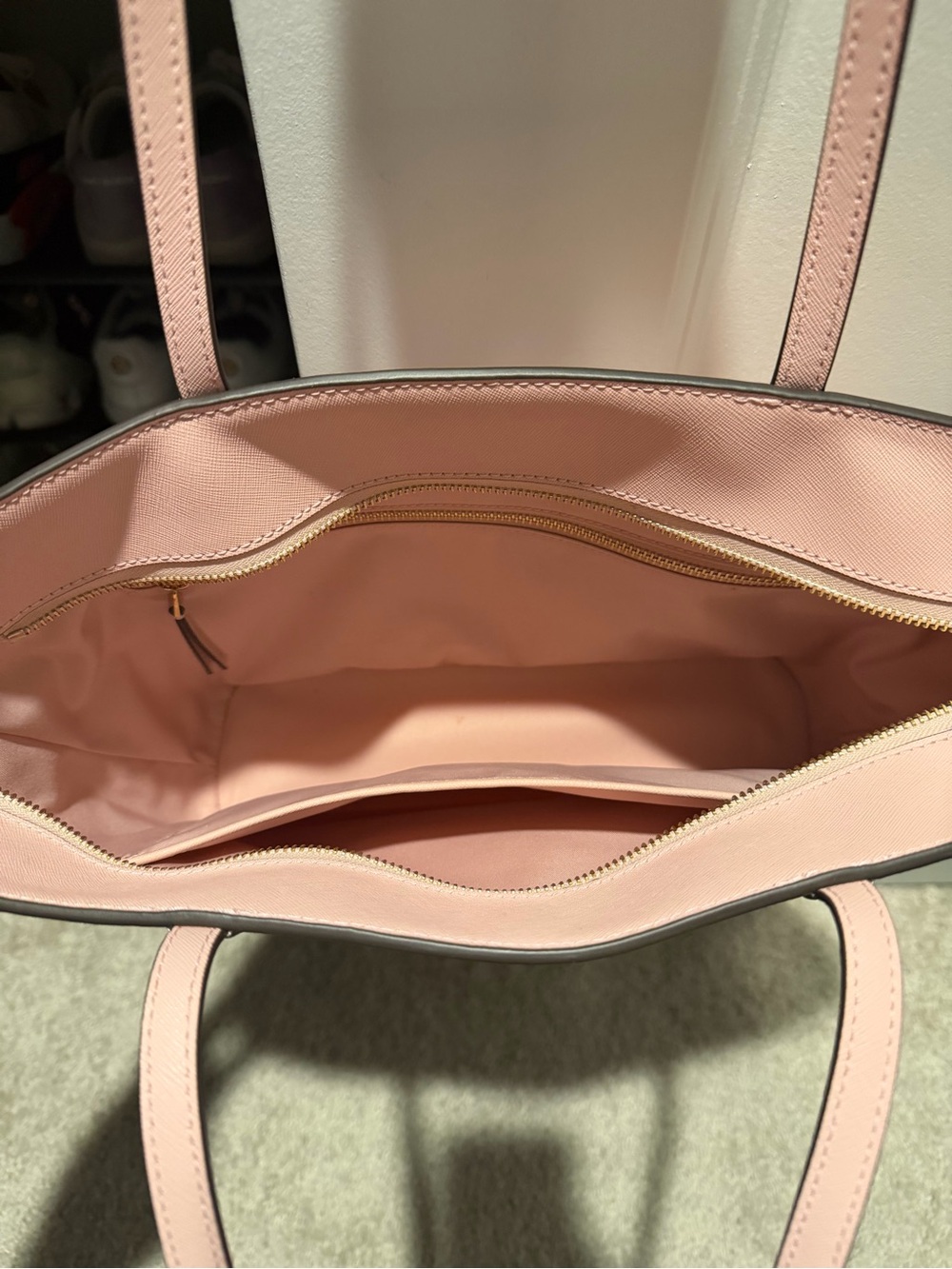 Tory Burch Blush Pink Saffiano Leather Tote - Picture 3 of 10